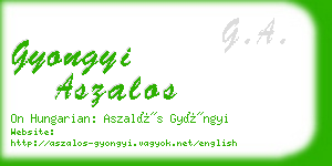 gyongyi aszalos business card